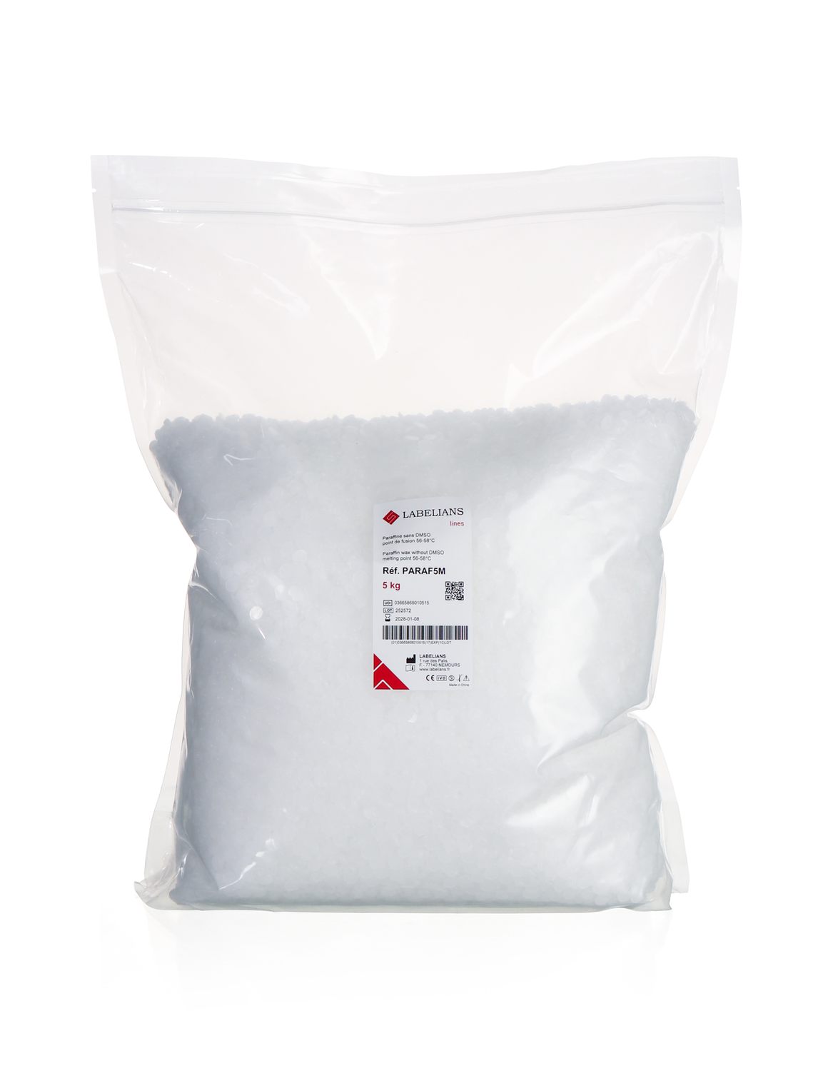 Paraffine sans DMSO Labelians, point de fusion 56-58°C, 5kg